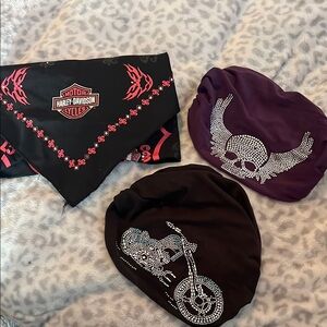 Harley-Davidson Bandanas with Skull and Motorcycle Designs